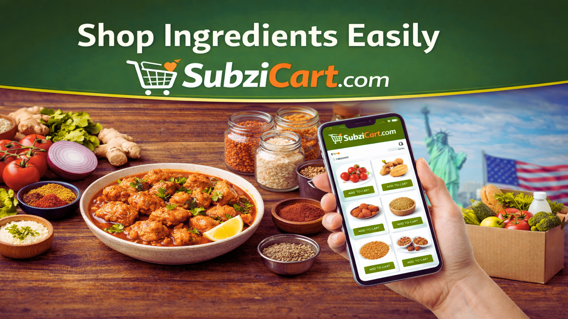 Shop Ingredients Easily on SubziCart.com